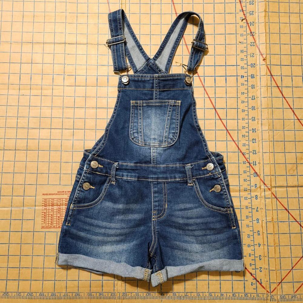 Jordache girls denim overall shorts